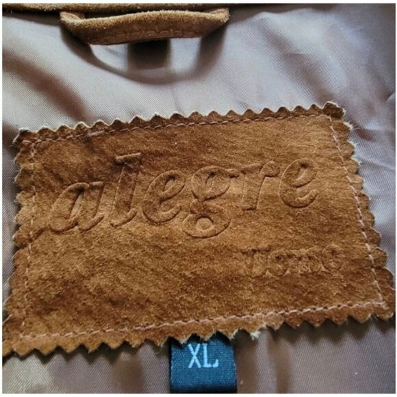 Mens Vtg Brown 100% Leather Button-Up Jacket With Lining & Inside Pocket - Picture 9 of 11